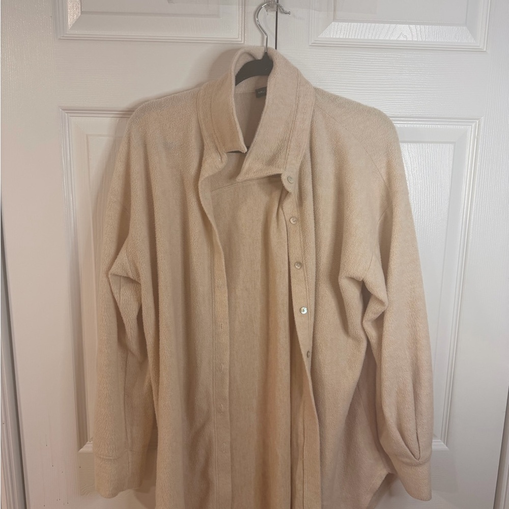 Nally & Millie Neutral Cream Teddy Fleece Jacket
